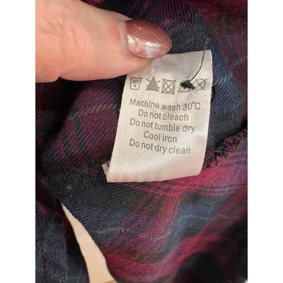 Allegra K Plaid Flannel Tunic Small - Picture 4 of 6